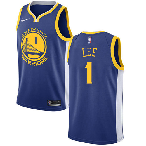 Nike Warriors #1 Damion Lee Blue Youth NBA Swingman Icon Edition Jersey