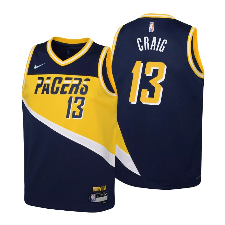 Indiana Pacers #13 Torrey Craig Youth Nike Navy 2021/22 Swingman Jersey - City Edition