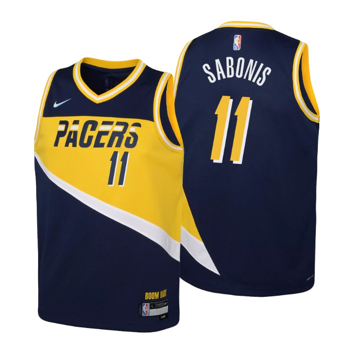 Indiana Pacers #11 domantas-sabonis Youth Nike Navy 2021/22 Swingman Jersey - City Edition