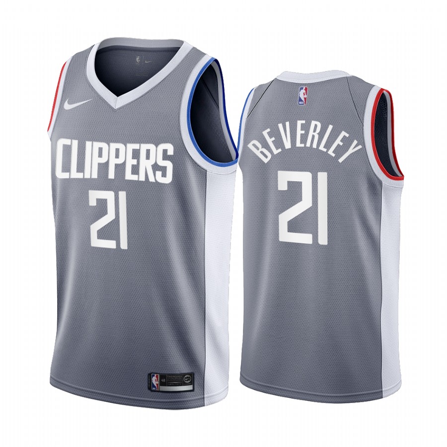 Los Angeles Clippers #21 Patrick Beverley Gray Youth NBA Swingman 2020-21 Earned Edition Jersey