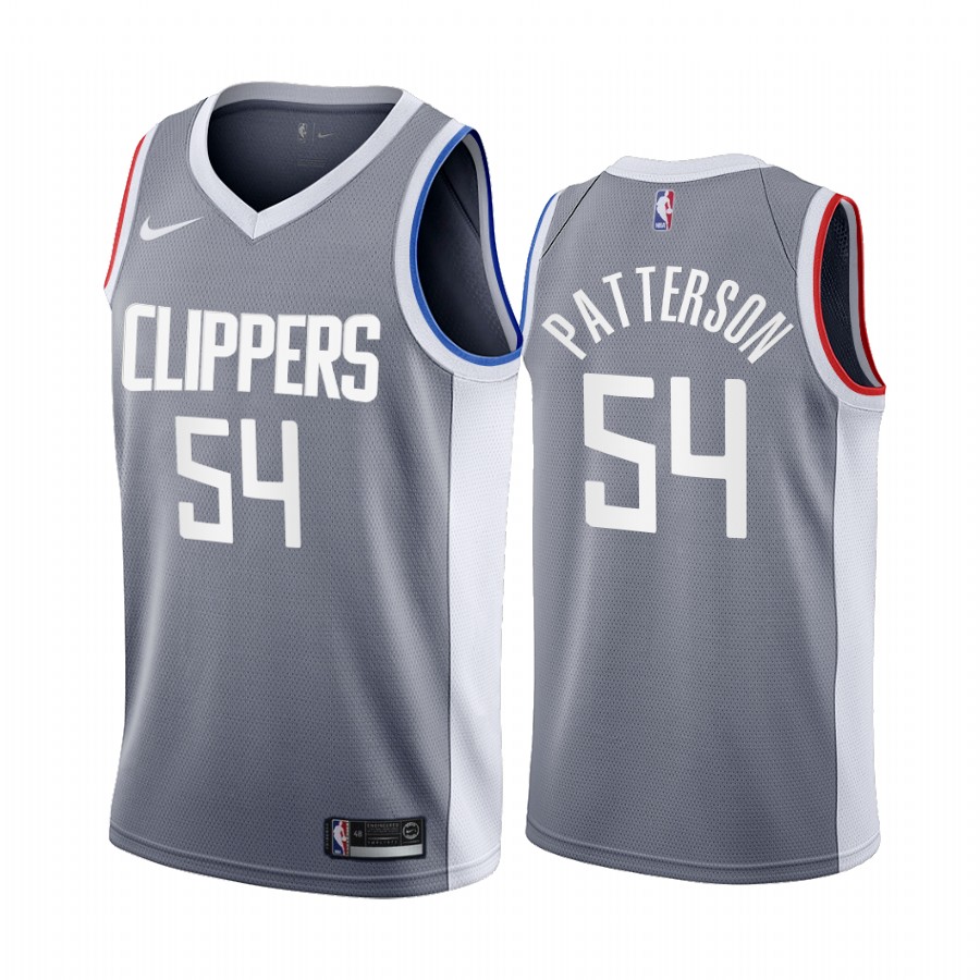 Los Angeles Clippers #54 Patrick Patterson Gray Youth NBA Swingman 2020-21 Earned Edition Jersey