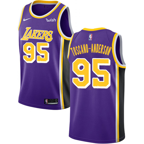 Nike Lakers #95 Juan Toscano-Anderson Purple Youth NBA Swingman Statement Edition Jersey