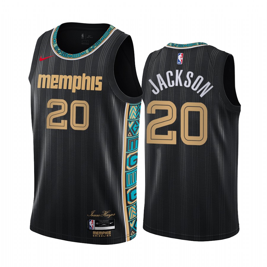 Nike Grizzlies #20 Josh Jackson Black Youth NBA Swingman 2020-21 City Edition Jersey