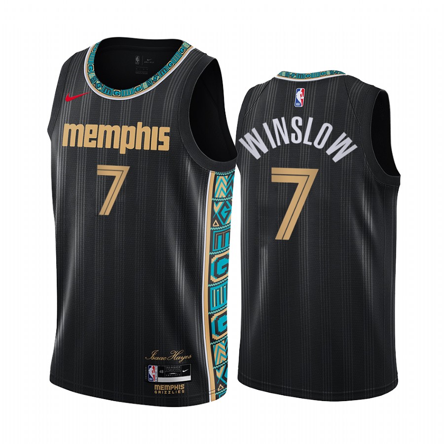 Nike Grizzlies #7 Justise Winslow Black Youth NBA Swingman 2020-21 City Edition Jersey