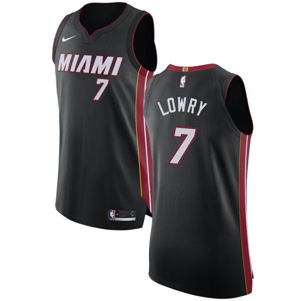 Nike Heat #7 Kyle Lowry Youth Black NBA Authentic Icon Edition Jersey