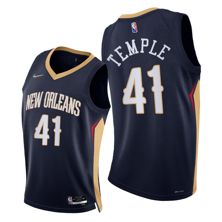 Nike Pelicans #41 Garrett Temple Youth 2021-22 75th Diamond Anniversary NBA Jersey Navy