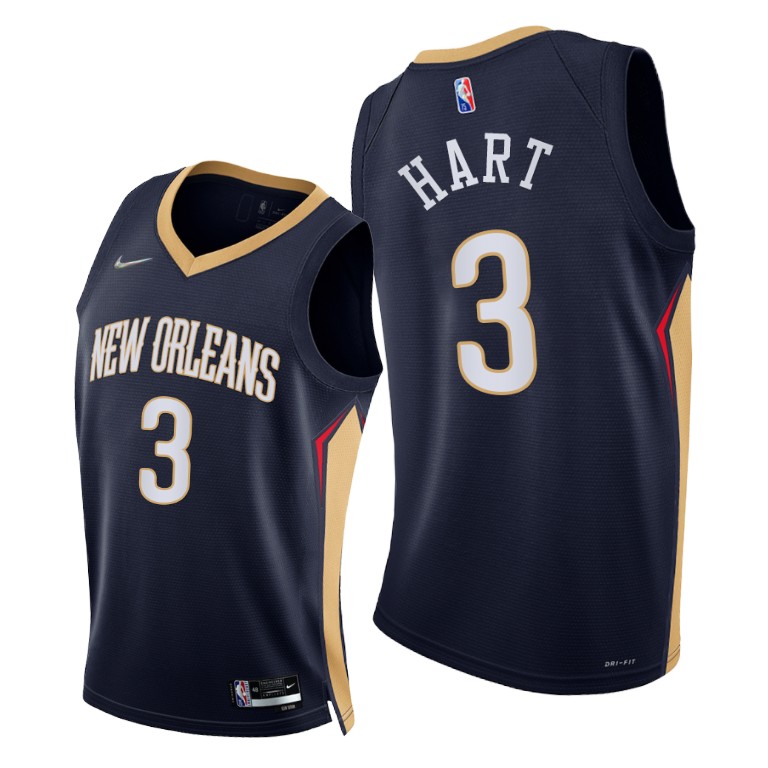 Nike Pelicans #3 Josh Hart Youth 2021-22 75th Diamond Anniversary NBA Jersey Navy