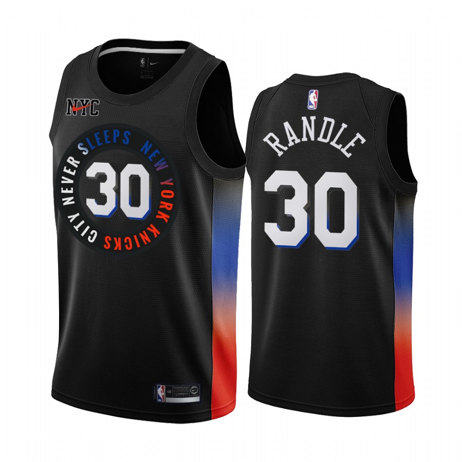 Nike Knicks #30 Julius Randle Black Youth NBA Swingman 2020-21 City Edition Jersey