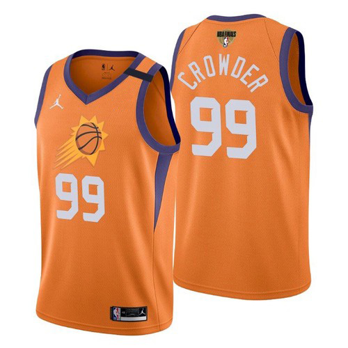 Phoenix Suns #99 Jae Crowder Youth 2021 NBA Finals Bound Statement Edition NBA Jersey Orange