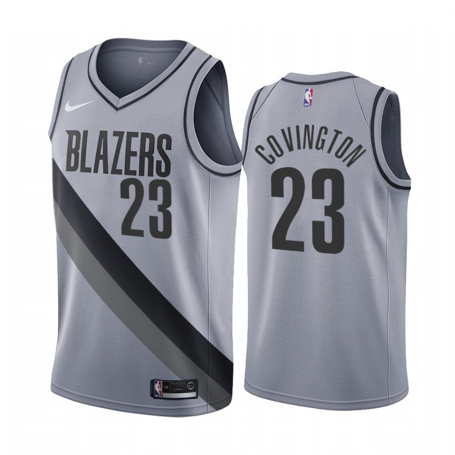 Portland Trail Blazers #23 Robert Covington Gray Youth NBA Swingman 2020-21 Earned Edition Jersey