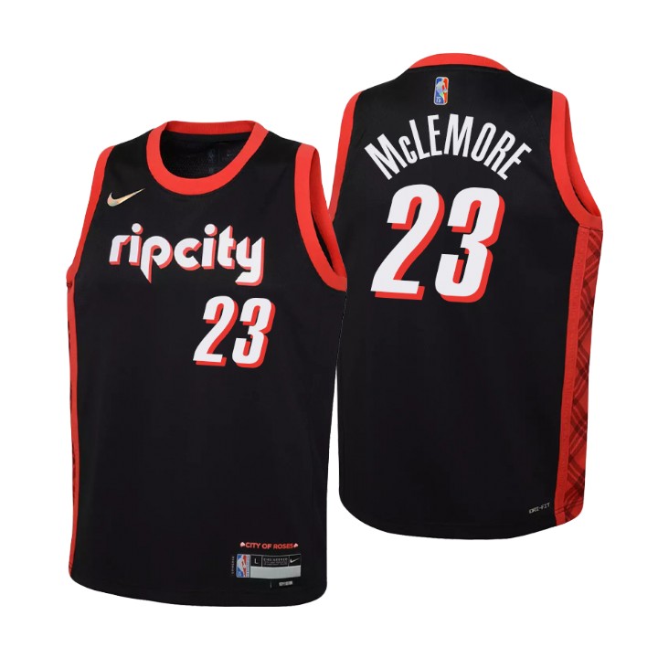 Portland Trail Blazers #23 Ben Mclemore Youth Nike Black 2021/22 Swingman Jersey - City Edition