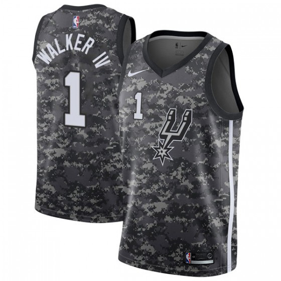 Nike Spurs #1 Lonnie Walker IV Black Youth NBA Swingman City Edition 2018/19 Jersey