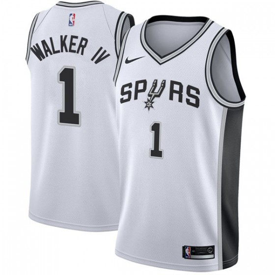 Nike Spurs #1 Lonnie Walker IV White Youth NBA Swingman Association Edition Jersey