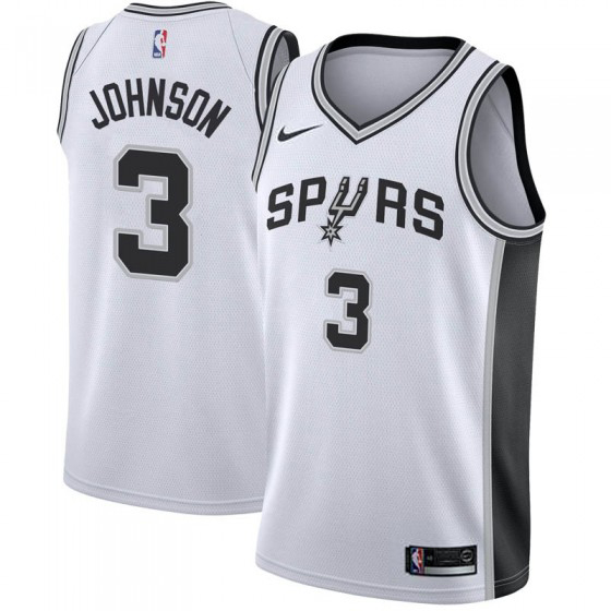 Nike Spurs #3 Keldon Johnson White Youth NBA Swingman Association Edition Jersey