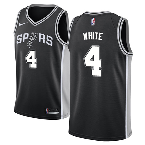 Nike Spurs #4 Derrick White Black Youth NBA Swingman Icon Edition Jersey