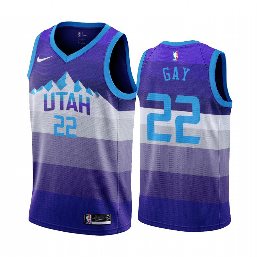 Nike Jazz #22 Rudy Gay Youth Hardwood Classic NBA Jersey Purple