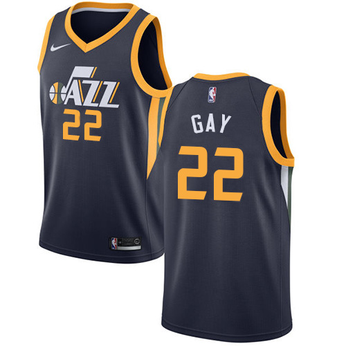 Nike Jazz #22 Rudy Gay Navy Youth NBA Swingman Icon Edition Jersey