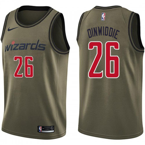 Nike Wizards #26 Spencer Dinwiddie Youth Green Salute to Service NBA Swingman Jersey