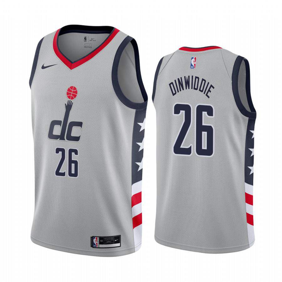 Nike Wizards #26 Spencer Dinwiddie Youth Gray NBA Swingman 2020-21 City Edition Jersey