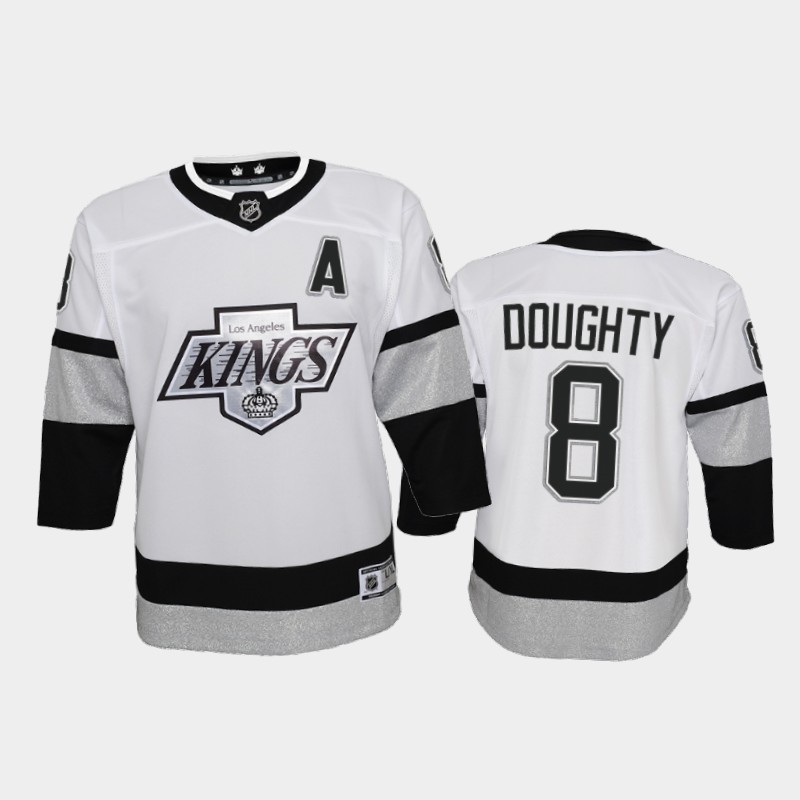 Adidas Kings #8 Drew Doughty Youth 2021-22 Alternate Game NHL Jersey - White