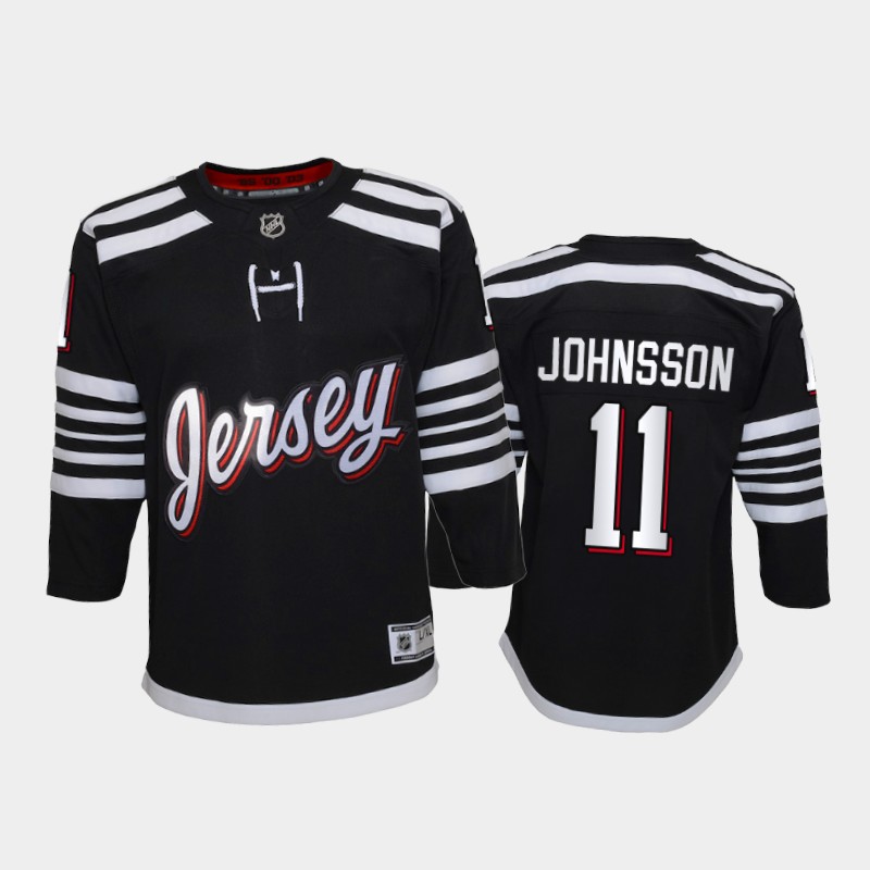 Adidas Devils #11 Andreas Johnsson Youth 2021-22 Alternate Game NHL Jersey - Black