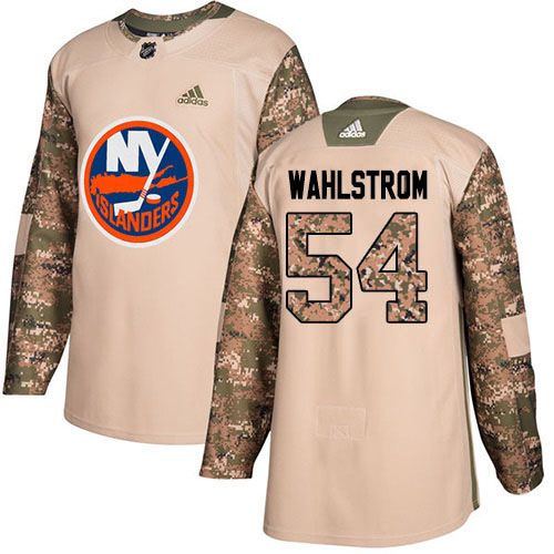 Adidas Islanders #54 Oliver Wahlstrom Camo Authentic 2017 Veterans Day Stitched Youth NHL Jersey