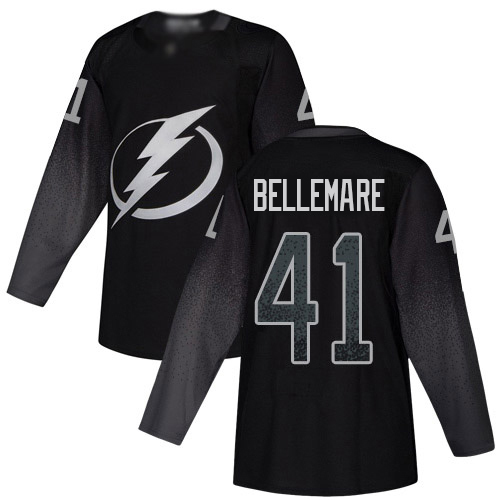 Adidas Lightning #41 Pierre-Edouard Bellemare Black Alternate Authentic Stitched Youth NHL Jersey