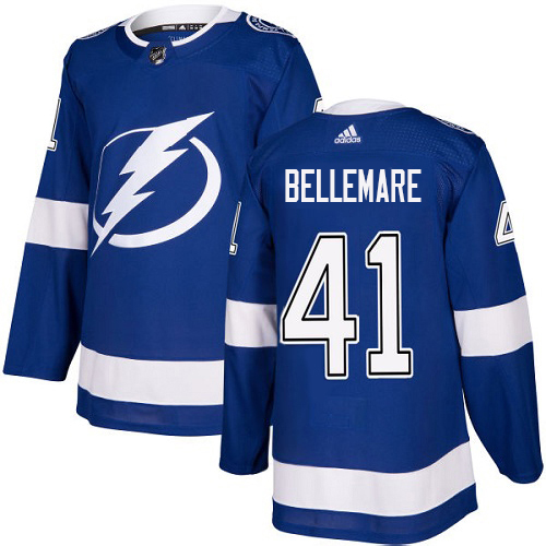 Adidas Lightning #41 Pierre-Edouard Bellemare Blue Home Authentic Stitched Youth NHL Jersey