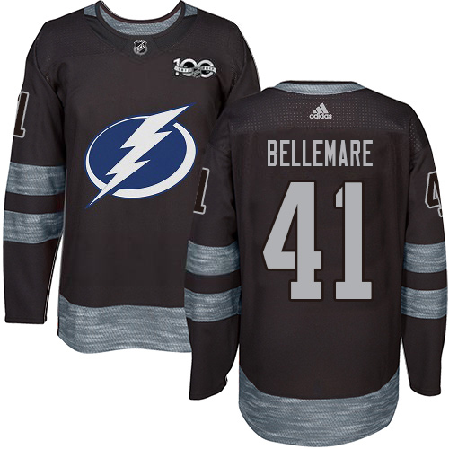 Adidas Lightning #41 Pierre-Edouard Bellemare Black 1917-2017 100th Anniversary Stitched Youth NHL Jersey