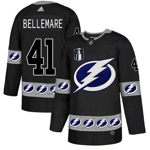 Adidas Lightning #41 Pierre-Edouard Bellemare Black 2022 Stanley Cup Final Patch Authentic Team Logo Fashion Stitched Youth NHL Jersey