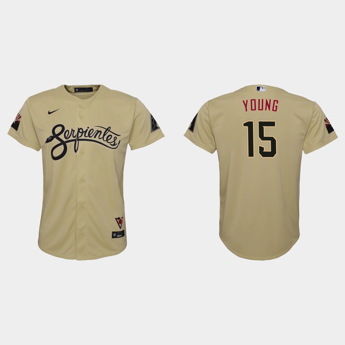 Arizona Diamondbacks #15 Andrew Young Youth Nike 2021 City Connect MLB Jersey Gold