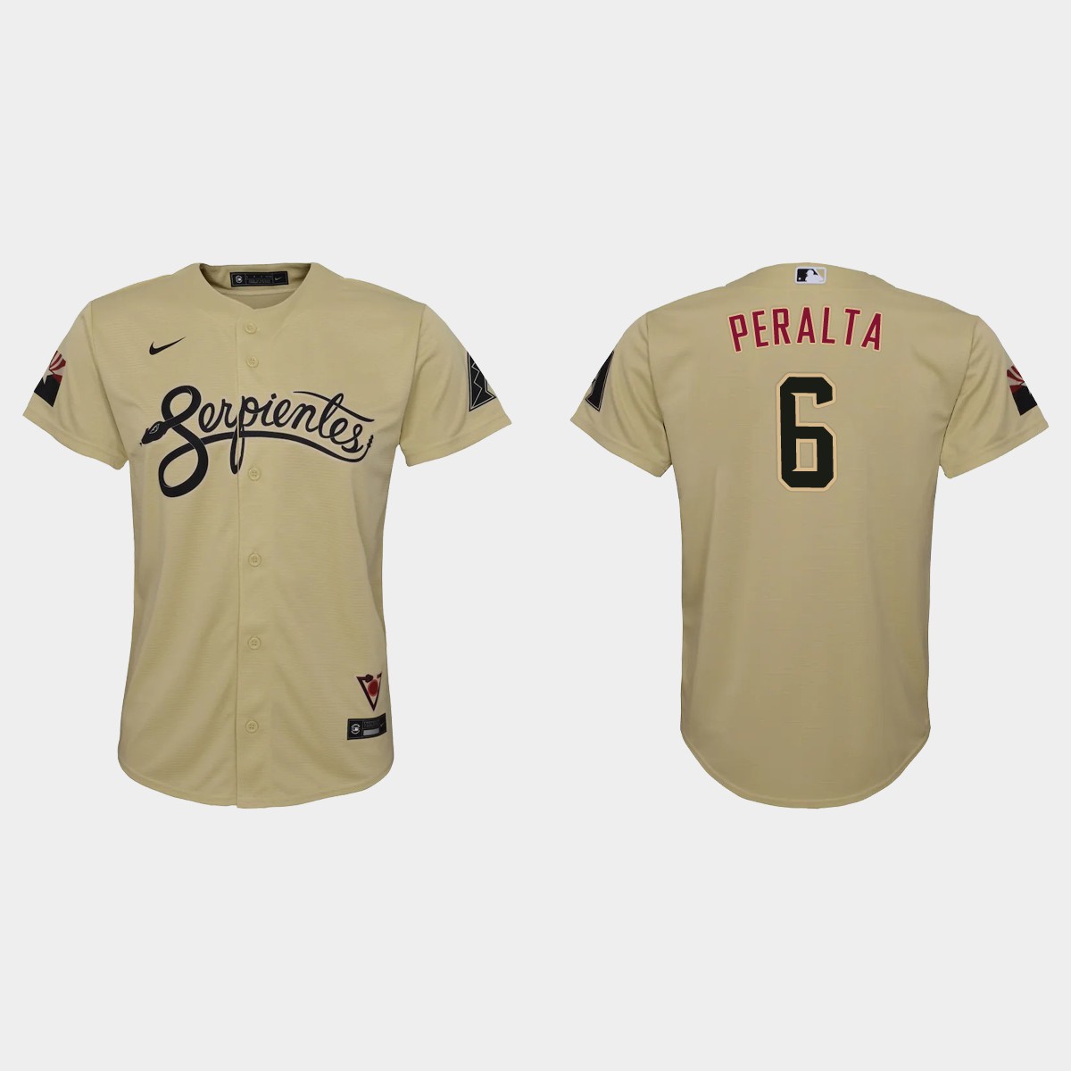 Arizona Diamondbacks #6 David Peralta Youth Nike 2021 City Connect MLB Jersey Gold