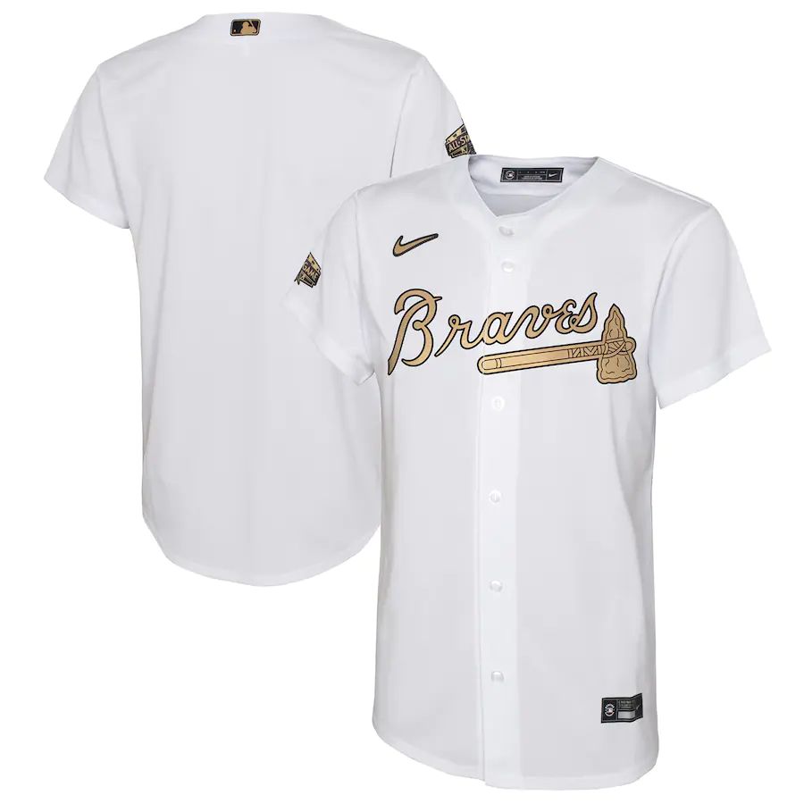 Atlanta Braves Blank Youth Nike White 2022 MLB All-Star Game Replica Player Jersey