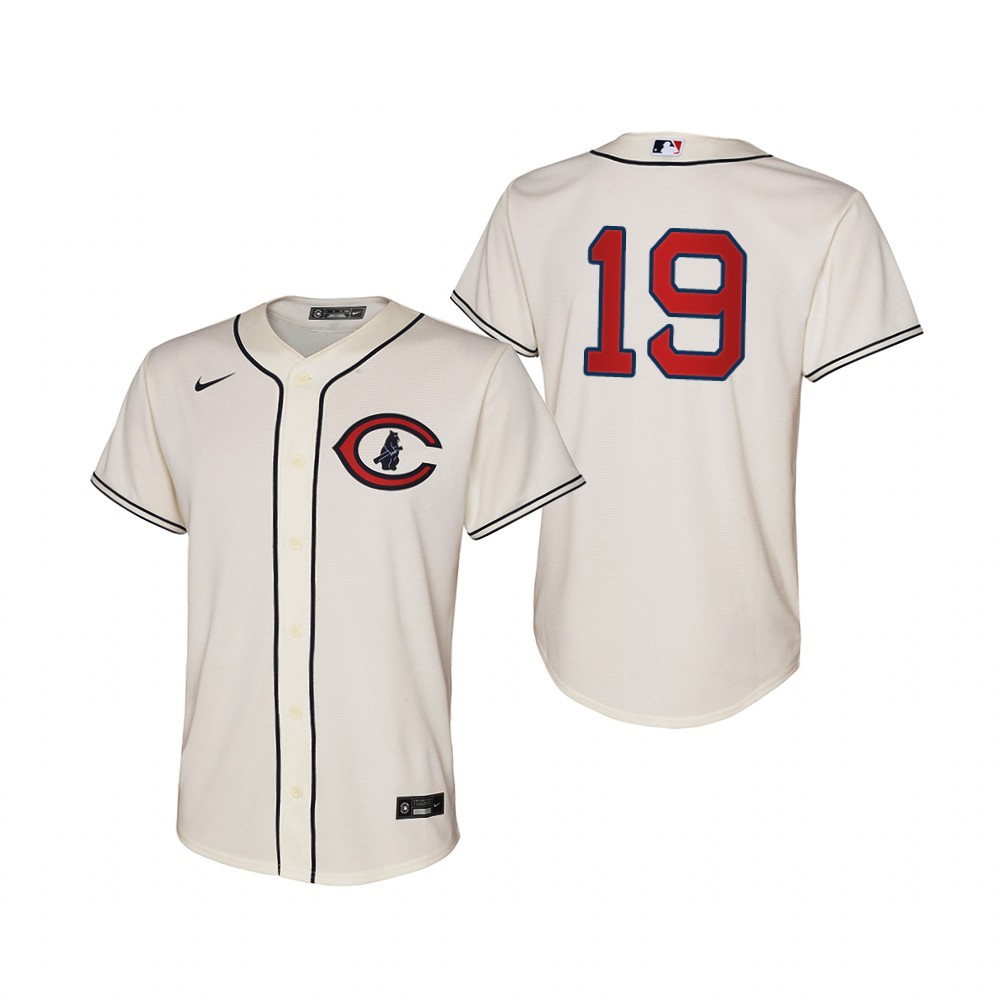 Chicago Cubs #19 Andrelton Simmons Youth 2022 Field of Dreams MLB Game Jersey - Cream