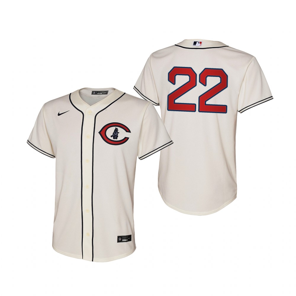 Chicago Cubs #22 Jason Heyward Youth 2022 Field of Dreams MLB Game Jersey - Cream