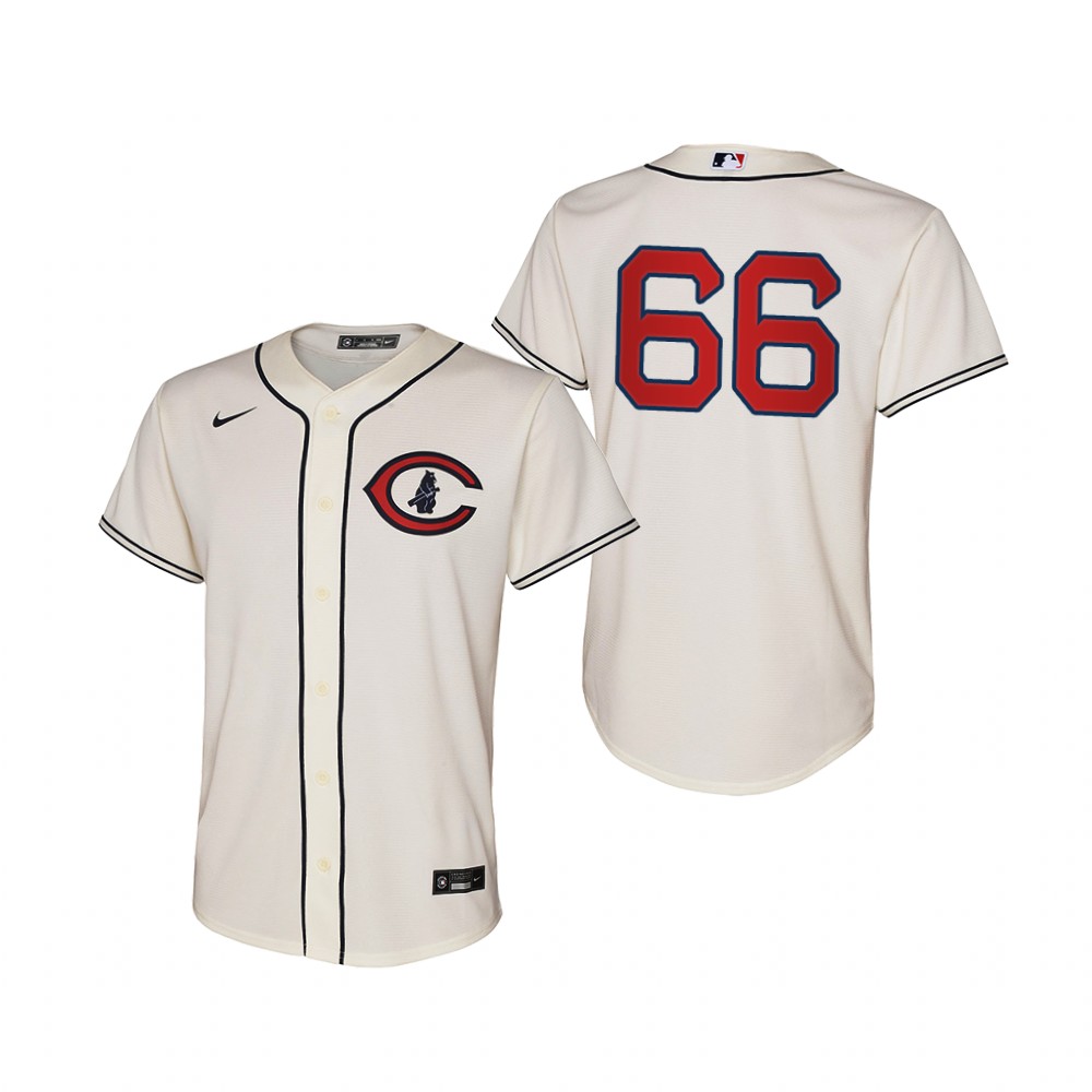 Chicago Cubs #66 Rafael Ortega Youth 2022 Field of Dreams MLB Game Jersey - Cream