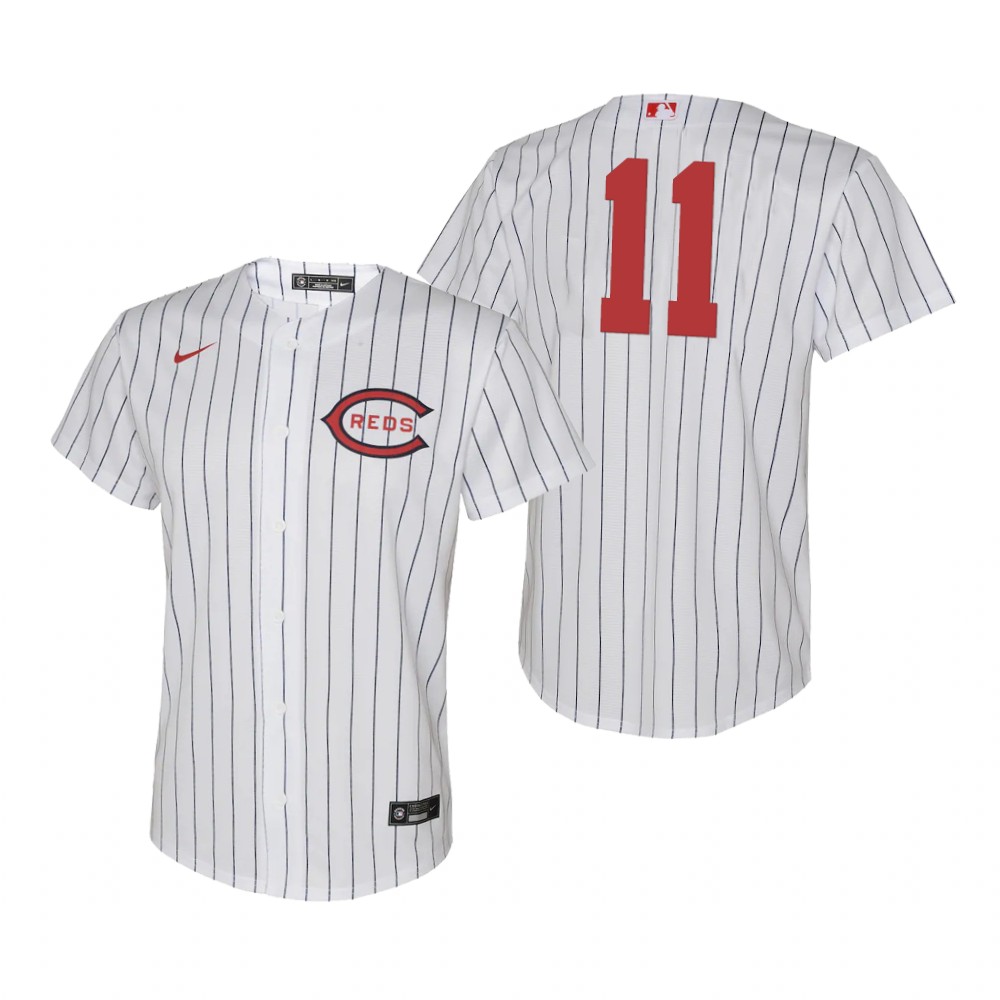 Cincinnati Reds #11 Barry Larkin Youth 2022 Field of Dreams MLB Game Jersey - White