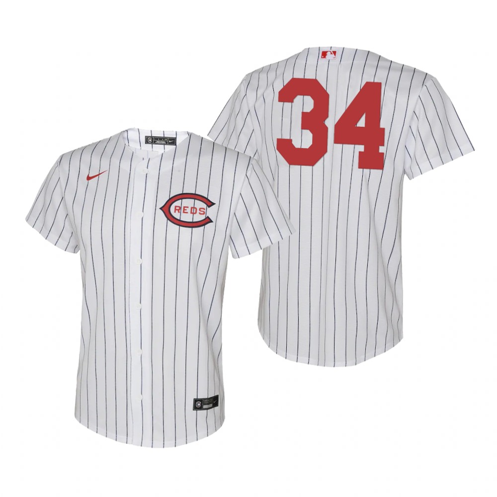 Cincinnati Reds #34 Justin Wilson Youth 2022 Field of Dreams MLB Game Jersey - White