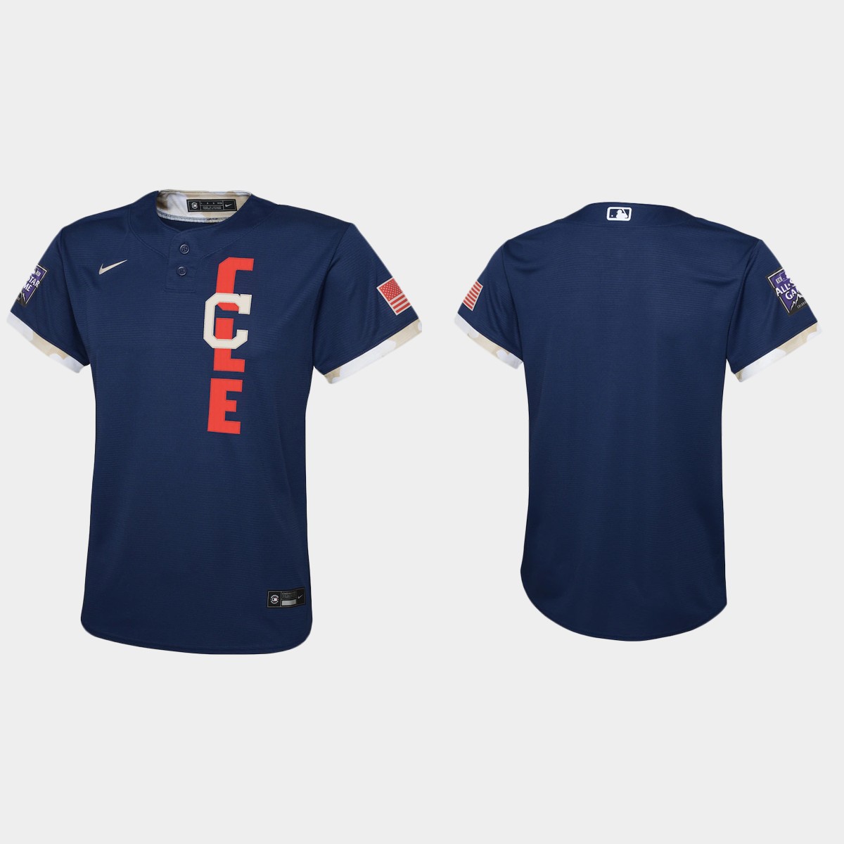 Cleveland Guardians Youth 2021 Mlb All Star Game Navy Jersey