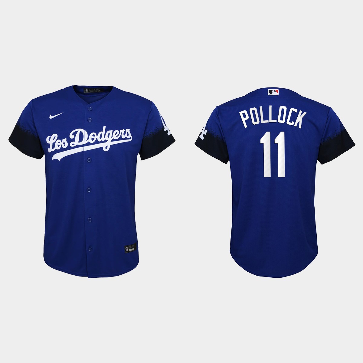 Los Angeles Dodgers #11 A.J. Pollock Nike Youth 2021 City Connect MLB Jersey Royal