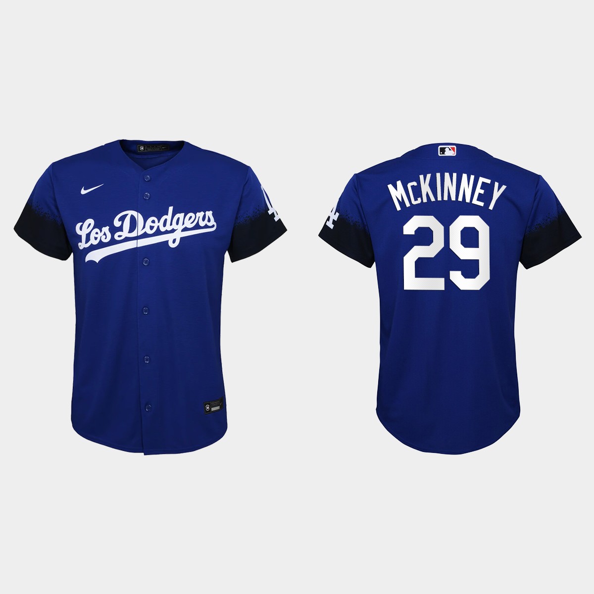 Los Angeles Dodgers #29 Billy Mckinney Nike Youth 2021 City Connect MLB Jersey Royal