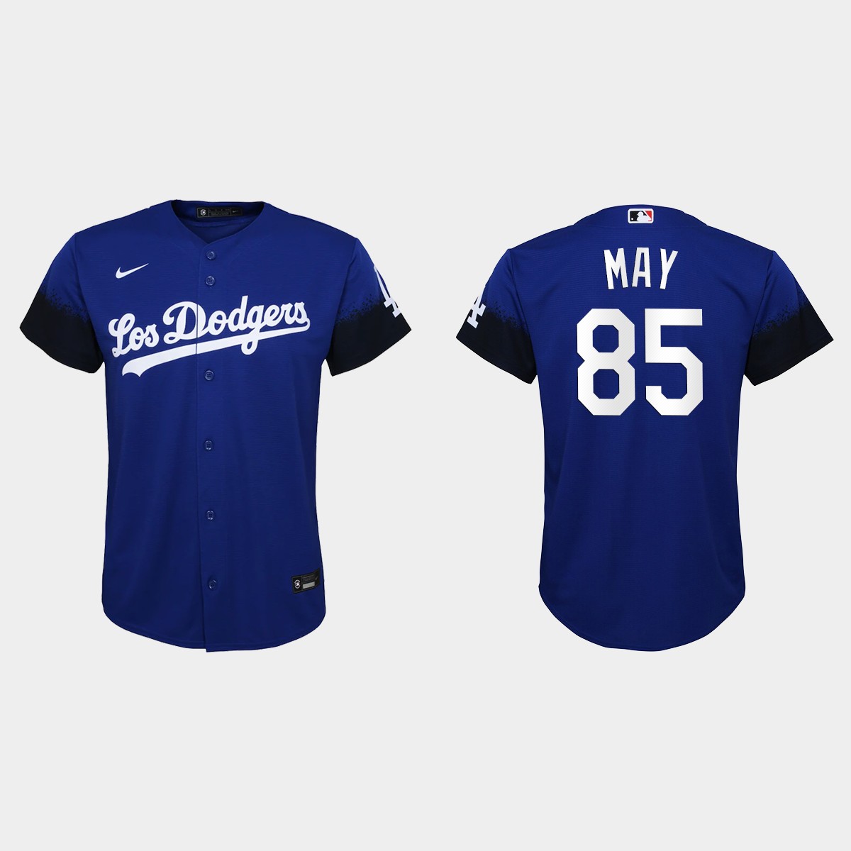 Los Angeles Dodgers #85 Dustin May Nike Youth 2021 City Connect MLB Jersey Royal