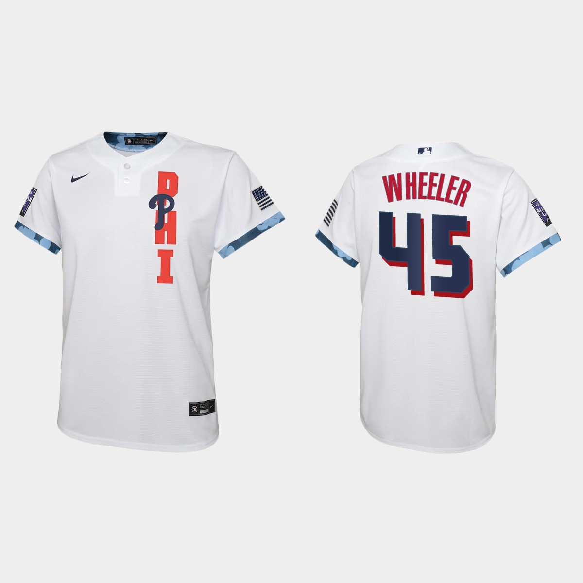 Philadelphia Phillies #45 Zack Wheeler Youth 2021 Mlb All Star Game White Jersey