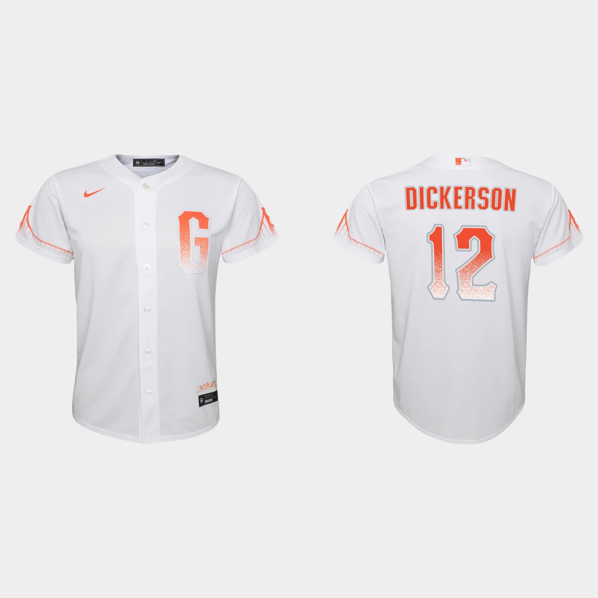 San Francisco Giants #12 Alex Dickerson Youth 2021 City Connect White Jersey