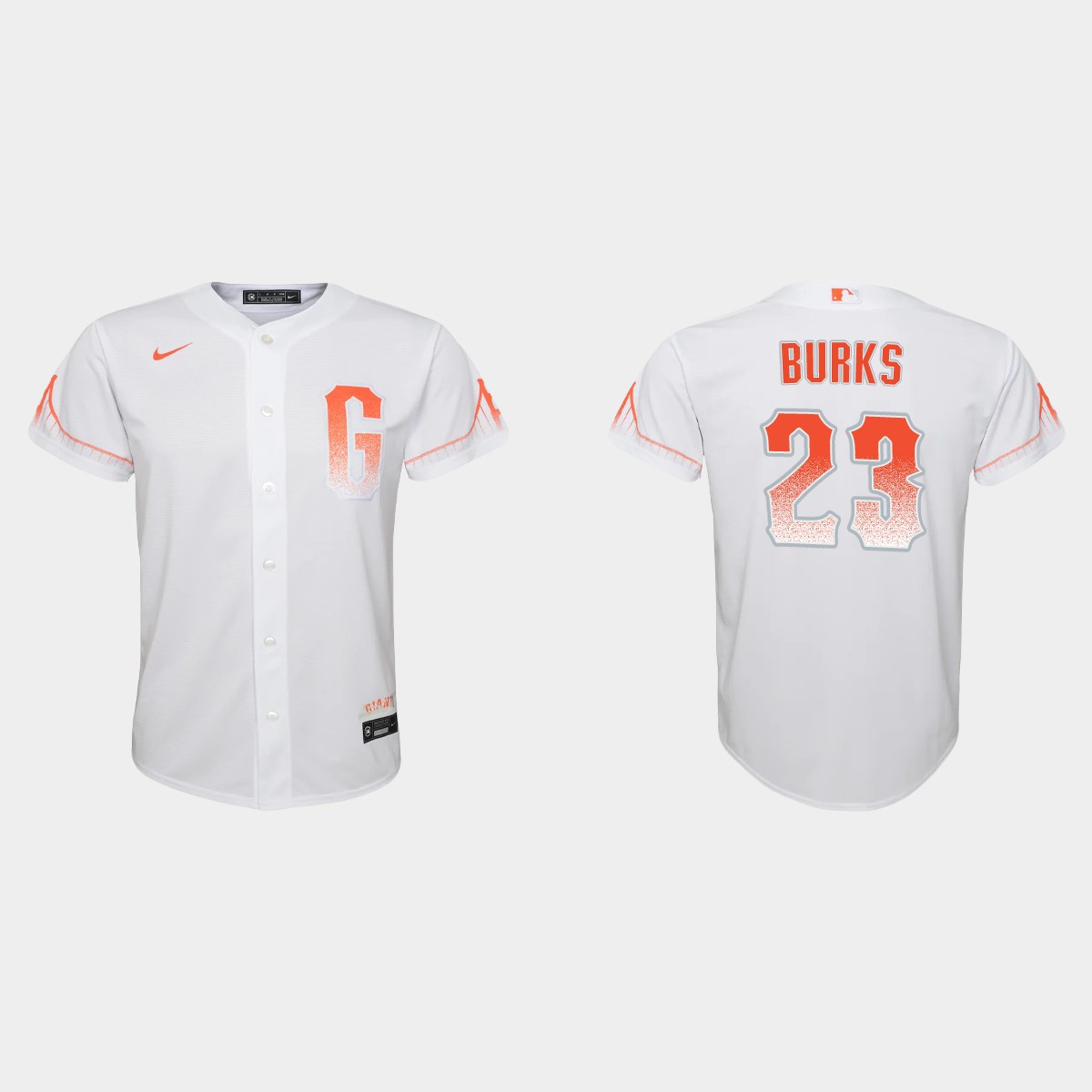 San Francisco Giants #23 Ellis Burks Youth 2021 City Connect White Jersey