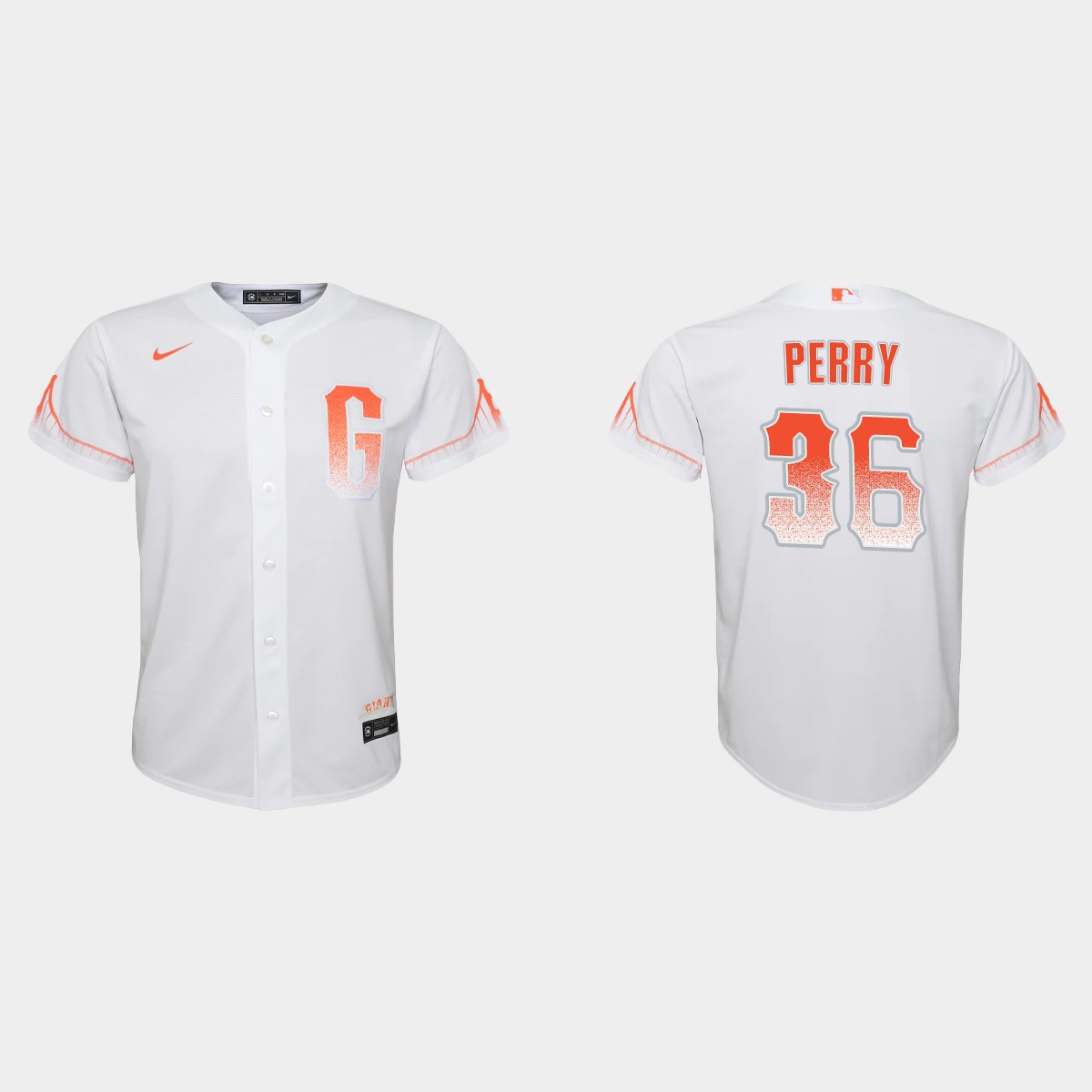 San Francisco Giants #36 Gaylord Perry Youth 2021 City Connect White Jersey