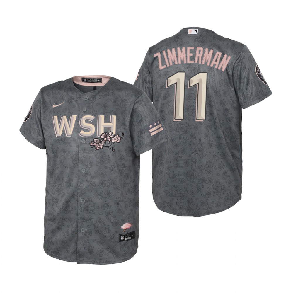 Washington Nationals #11 Ryan Zimmerman Youth Nike Gray 2022 City Connect Replica Jersey