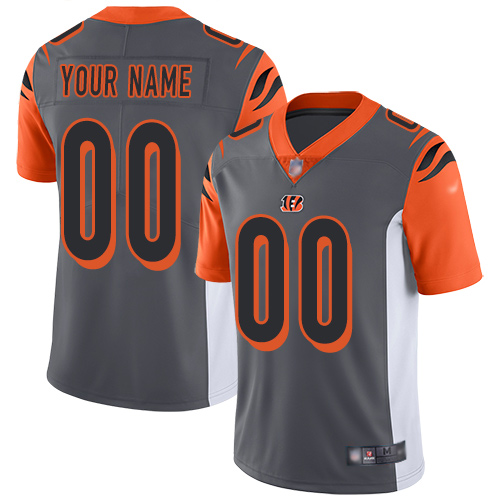 Nike Cincinnati Bengals Customized Silver Men's Stitched NFL Limited Inverted Legend Jersey