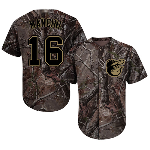 Orioles #16 Trey Mancini Camo Realtree Collection Cool Base Stitched MLB Jersey