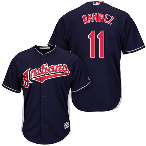 Guardians #11 Jose Ramirez Navy Blue New Cool Base Stitched MLB Jersey